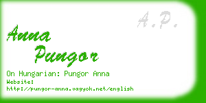 anna pungor business card